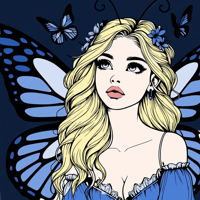butterfly fairy realistic girl