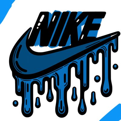 dripping nike logo