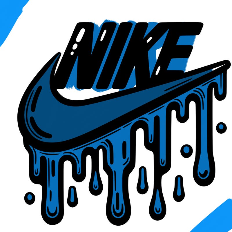 dripping nike logo
