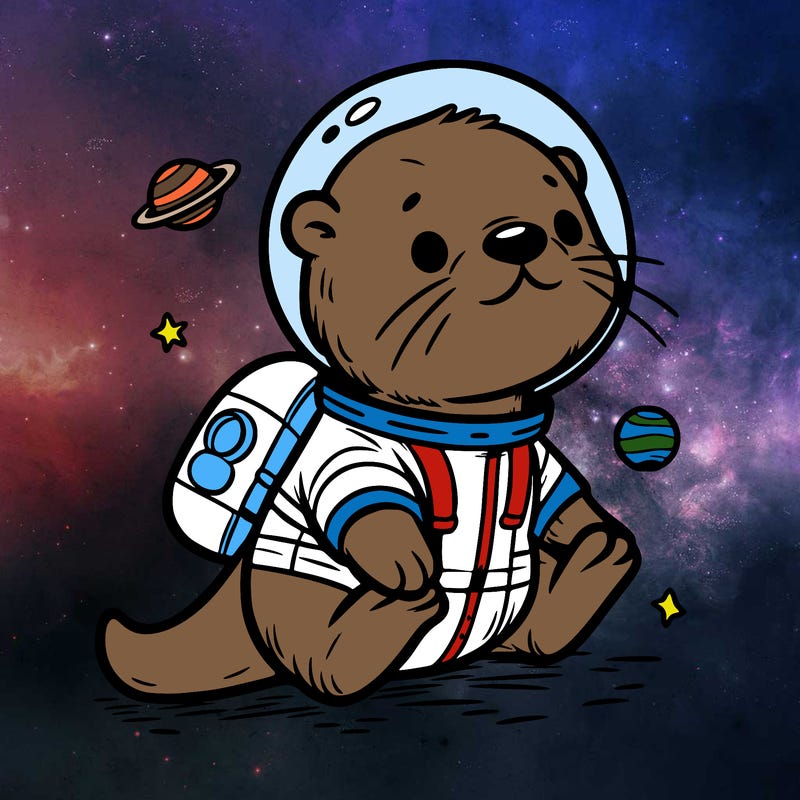 otter in a space suit