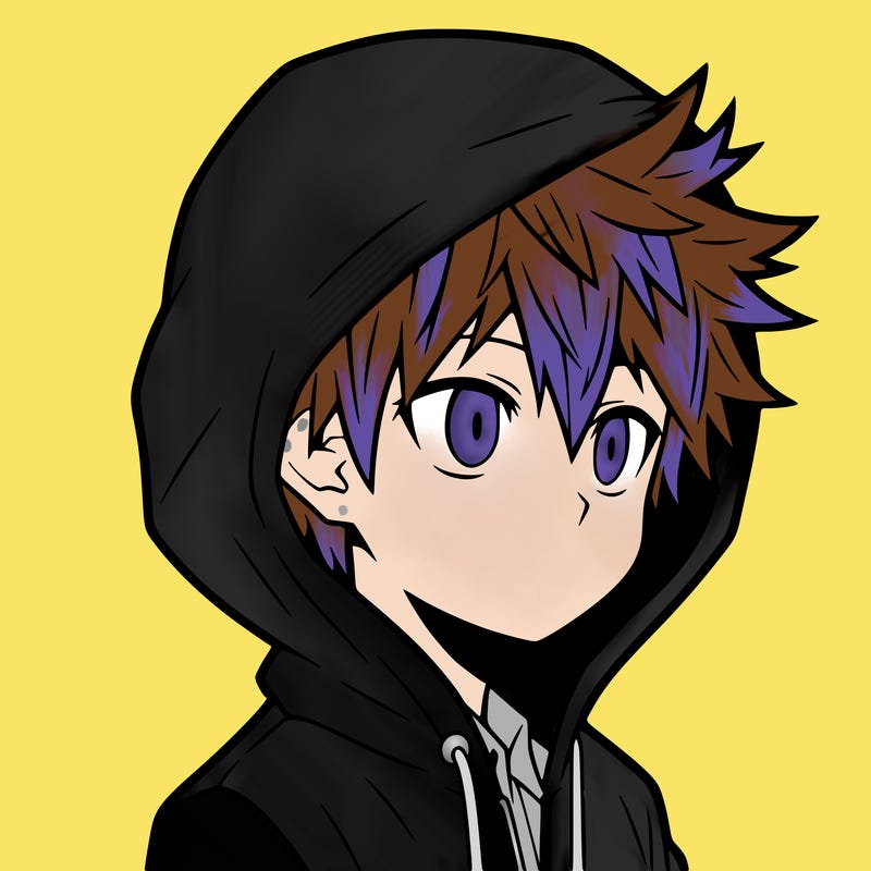 a anime boy with a hoody