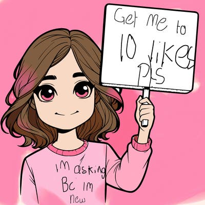 realistic girl holding up a sign