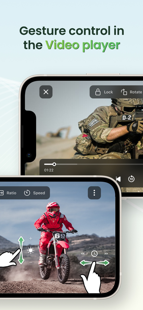 Cốc Cốc: Web Browser & Adblock - Controles gestuales para el brillo y el volumen en el reproductor de video del navegador Coc Coc