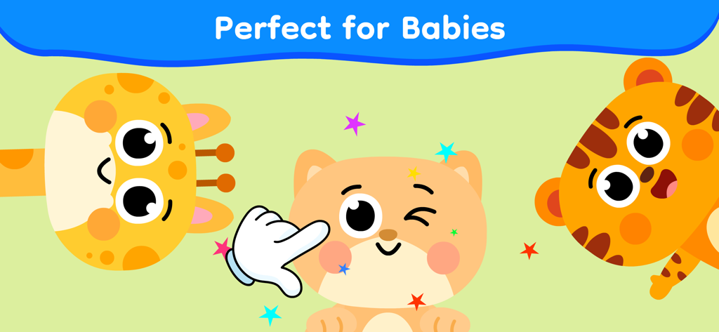 Personaggi animali interattivi in un gioco per bambini progettato per i più piccoli