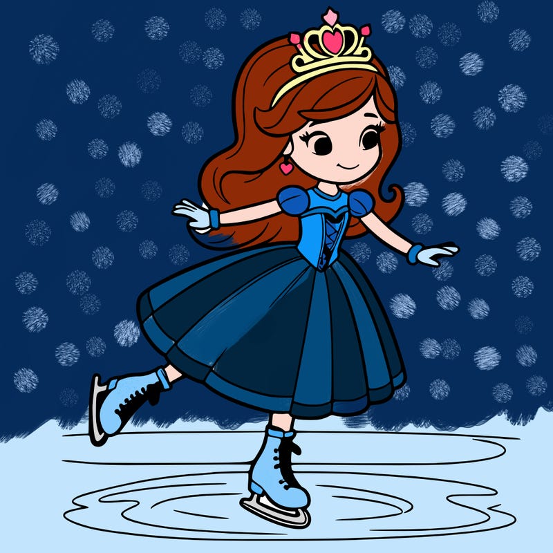 princess skating on ice