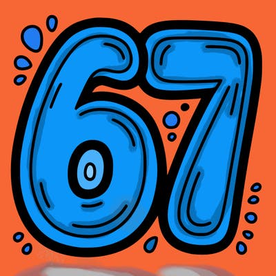 the number 67