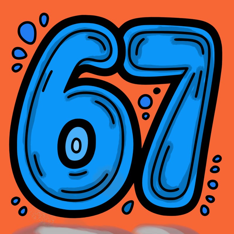 the number 67