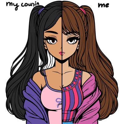 realistic girl split