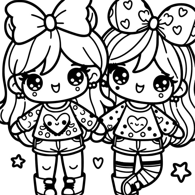 besties with matching clothes and everything