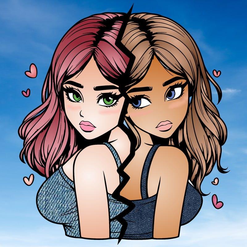 realistic girl split