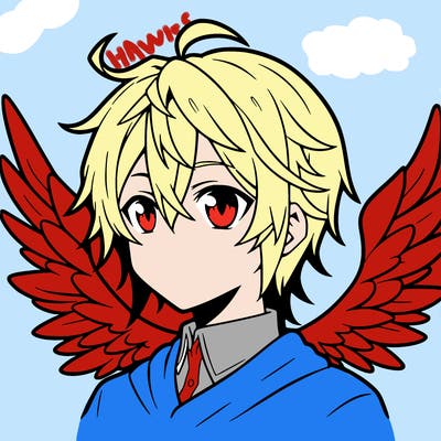 anime boy with wings