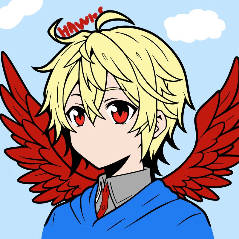 anime boy with wings