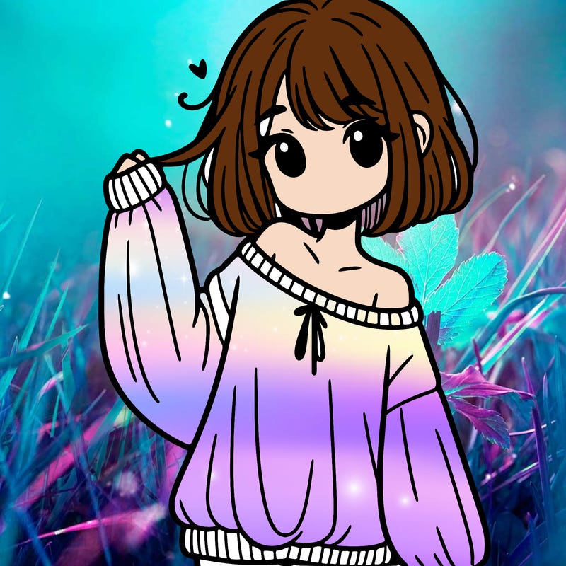 girl in baggy sweater hanging off her shoulder