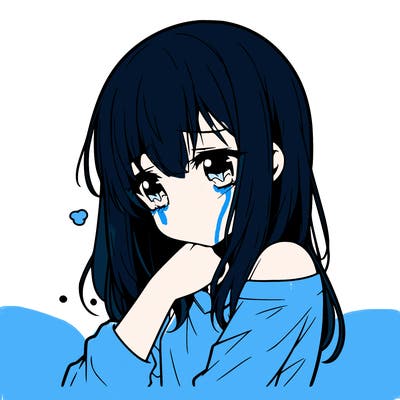 sad anime girl