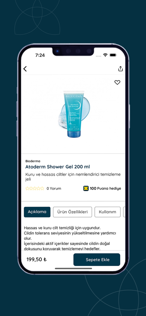 Naos Stars - Naos StarsモバイルアプリのBioderma Atodermシャワージェル製品ページ