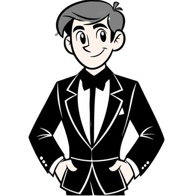 a tuxedo man