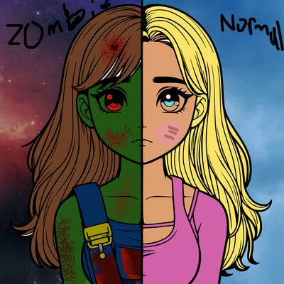 realistic girl split