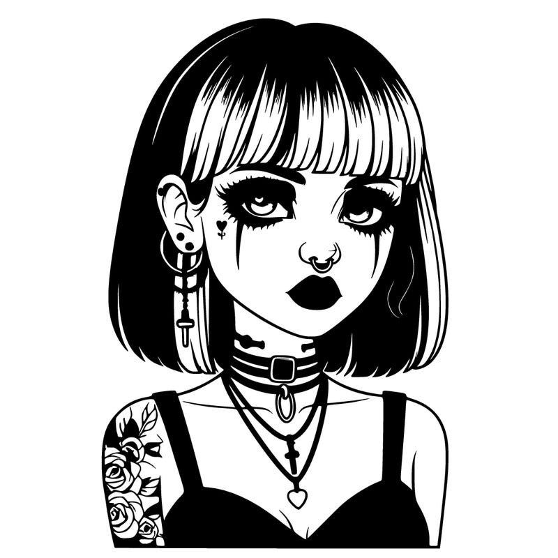 realistic goth girl