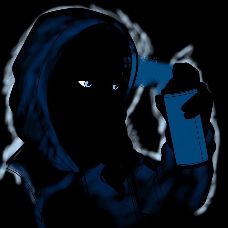 a realistic girl, spray painting