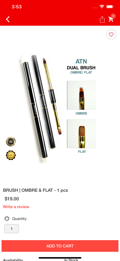 ATN Nail Supply - ATN Dual Brush Ombre and Flat for nail art techniques