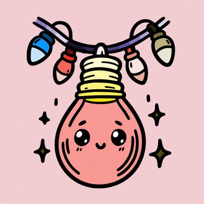 small bulb of a garland