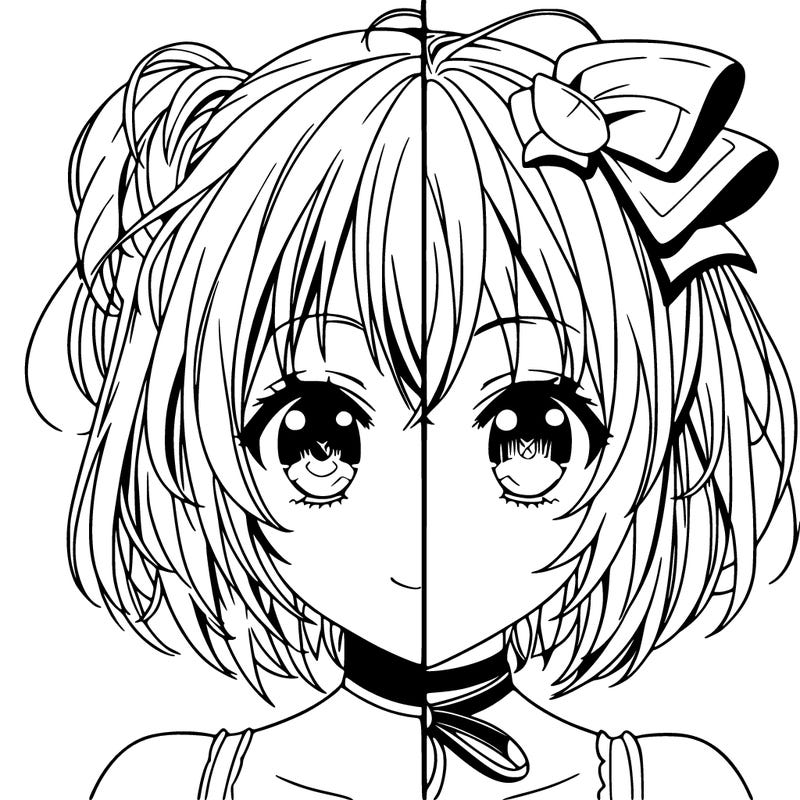 manga split anime girl