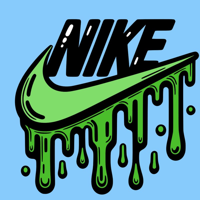 dripping nike logo