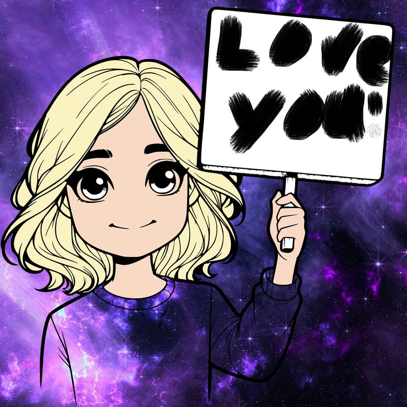 realistic girl holding up a sign