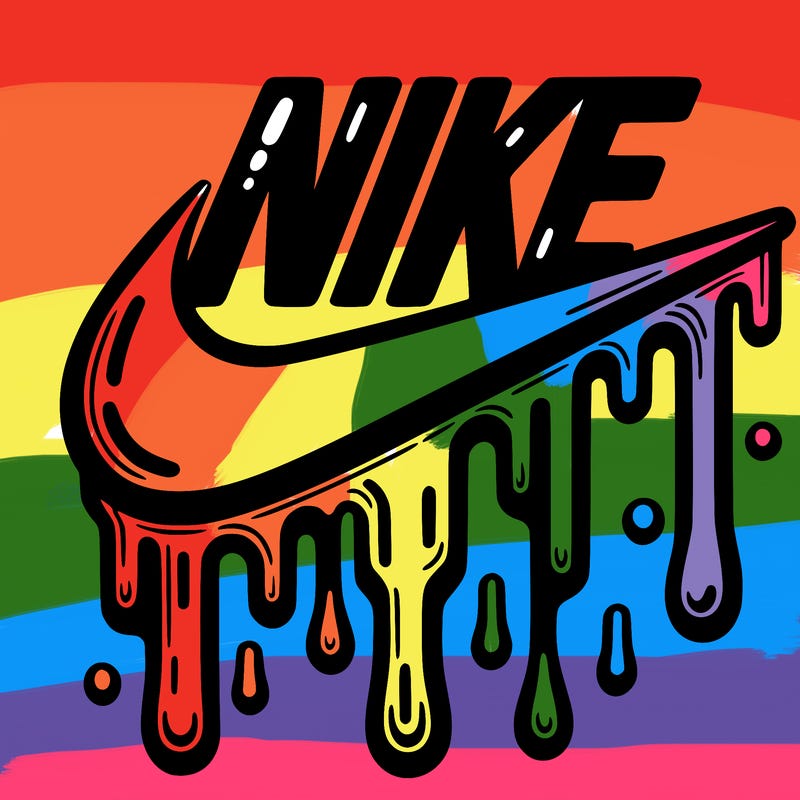 dripping nike logo