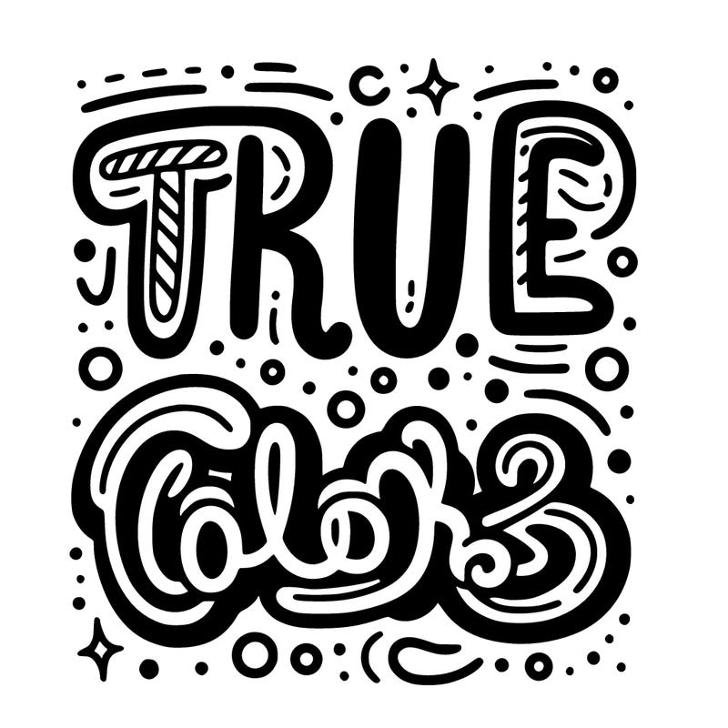 "true colors" written