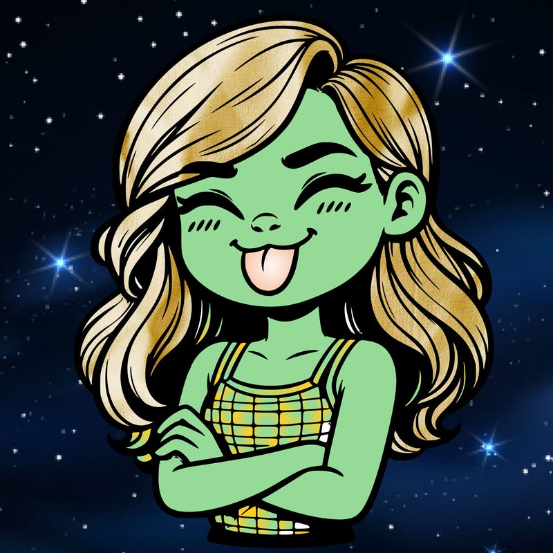 realistic girl crossing her arms and wearing a tank top with her tongue held out she has long hair