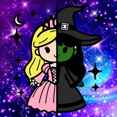 split princess and witch
