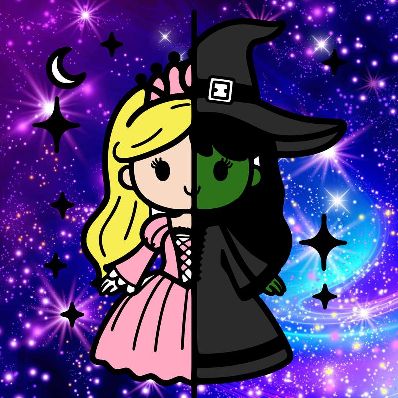 split princess and witch