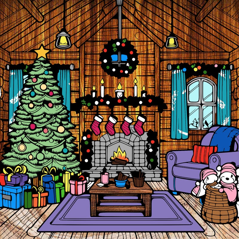 christmas house interior