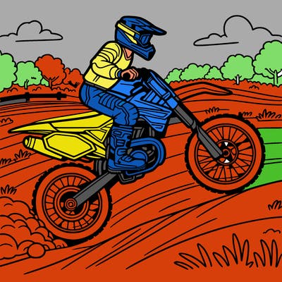 motocross bike on the track