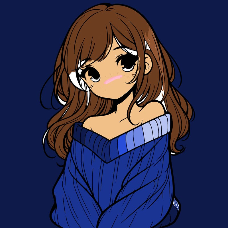 shy pretty girl wearing a sweater that is falling off one shoulder portrait