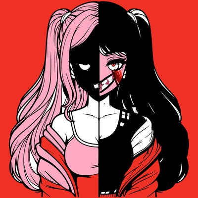 realistic girl split