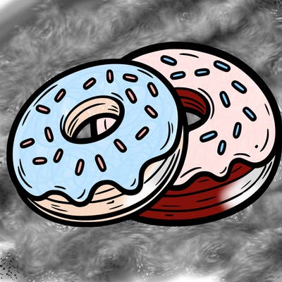 a piece of food doughnuts