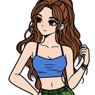 girl in crop top