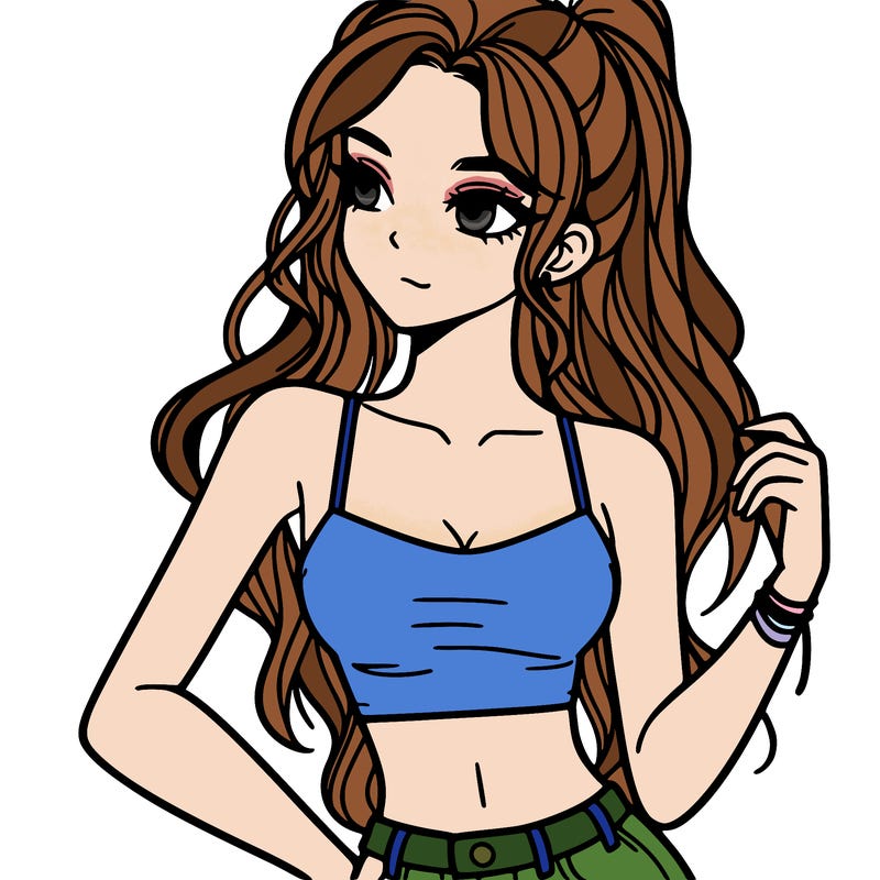 girl in crop top