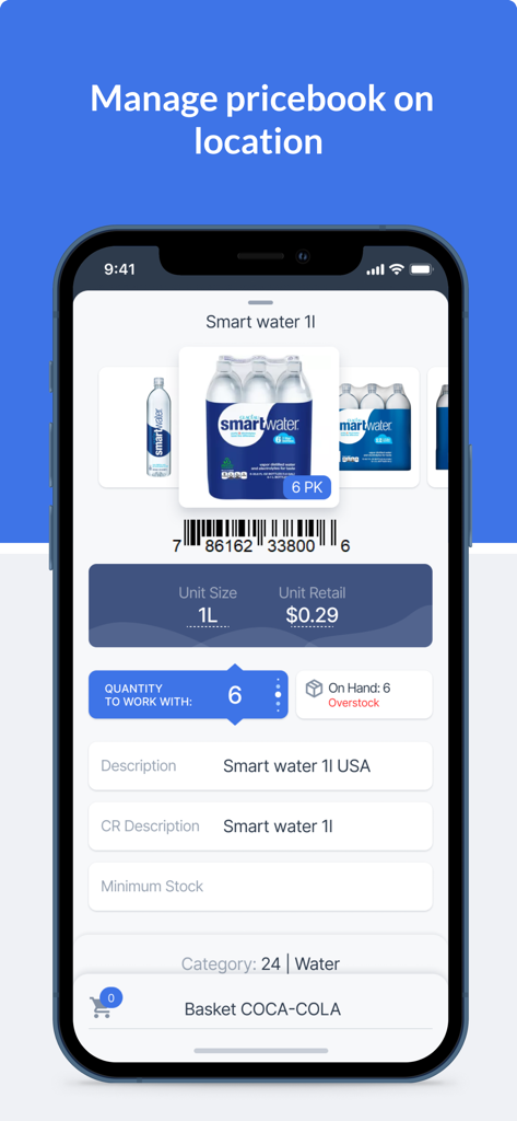 Retail360® - Retail360 app interface for managing inventory and pricebooks on location for retail stores