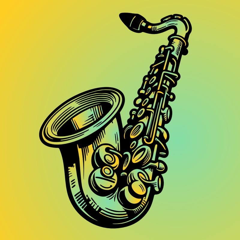 jazz-saxophone out line