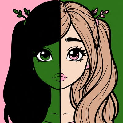 realistic girl split