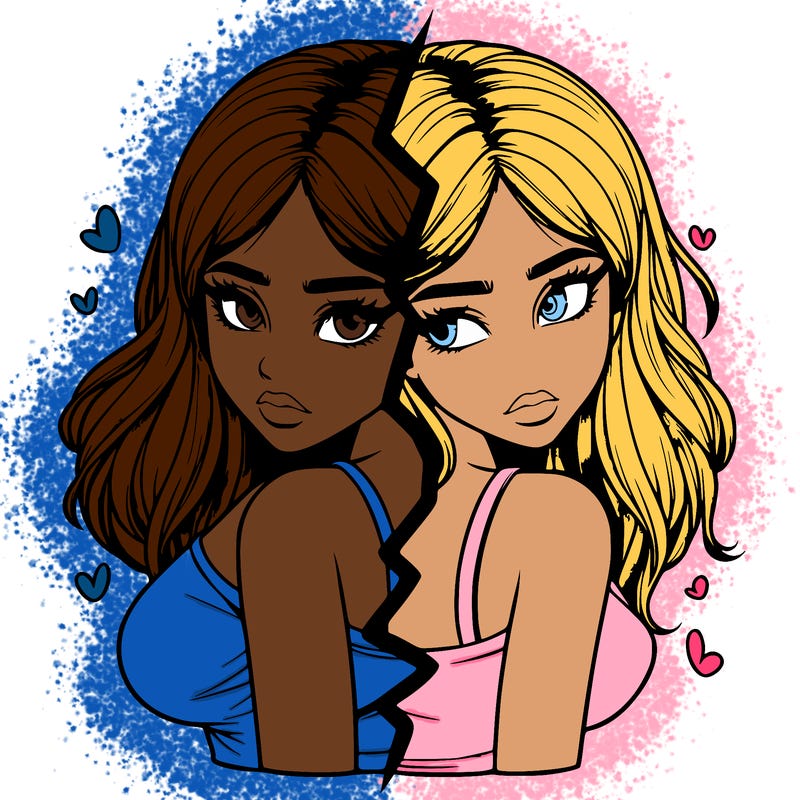 realistic girl split