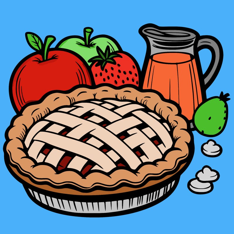 a pie of food