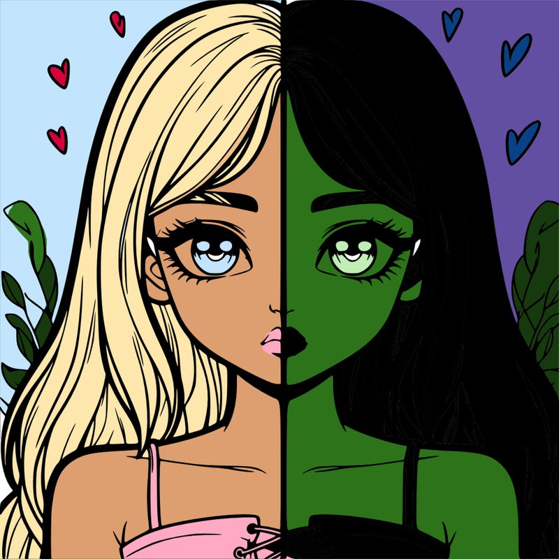 realistic girl split