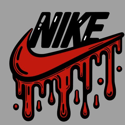 dripping nike logo