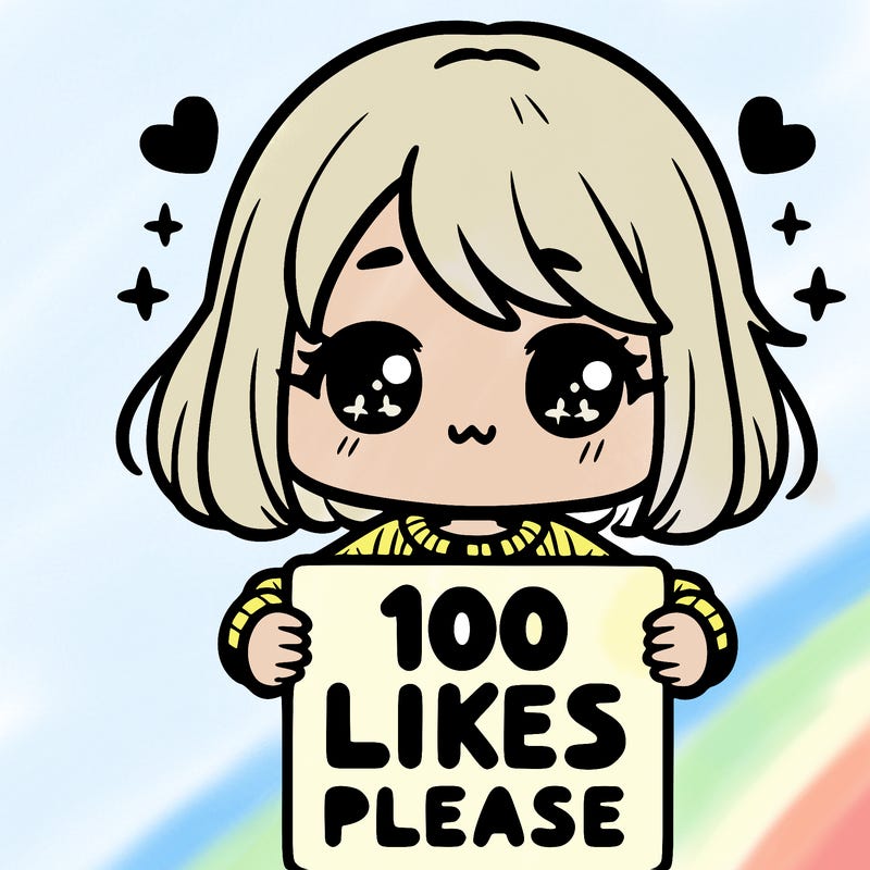 cute girl holding a sign saying 100 likes please