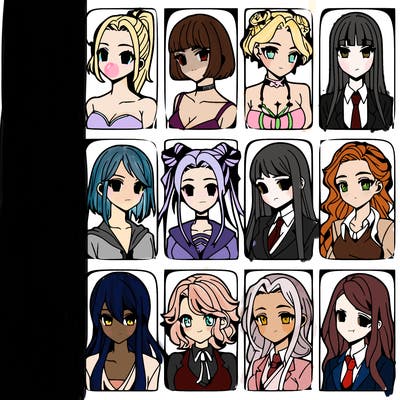 girls that look diffrent anime