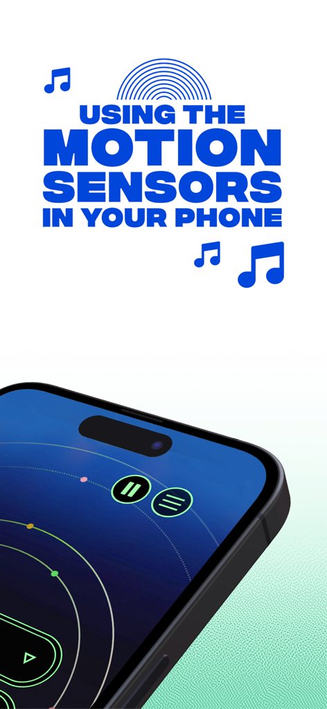 WORM.dance - WORM.dance app interface showing text about using the motion sensors in your phone to create music.